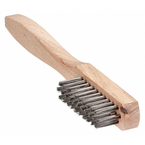 Brocha Tanis Brush, Raspador de uso general, mango de madera, acero inoxidable, mango de 4-1/2 pulgadas de largo, brocha de 1-1/2 pulgadas de largo, madera dura - 00047