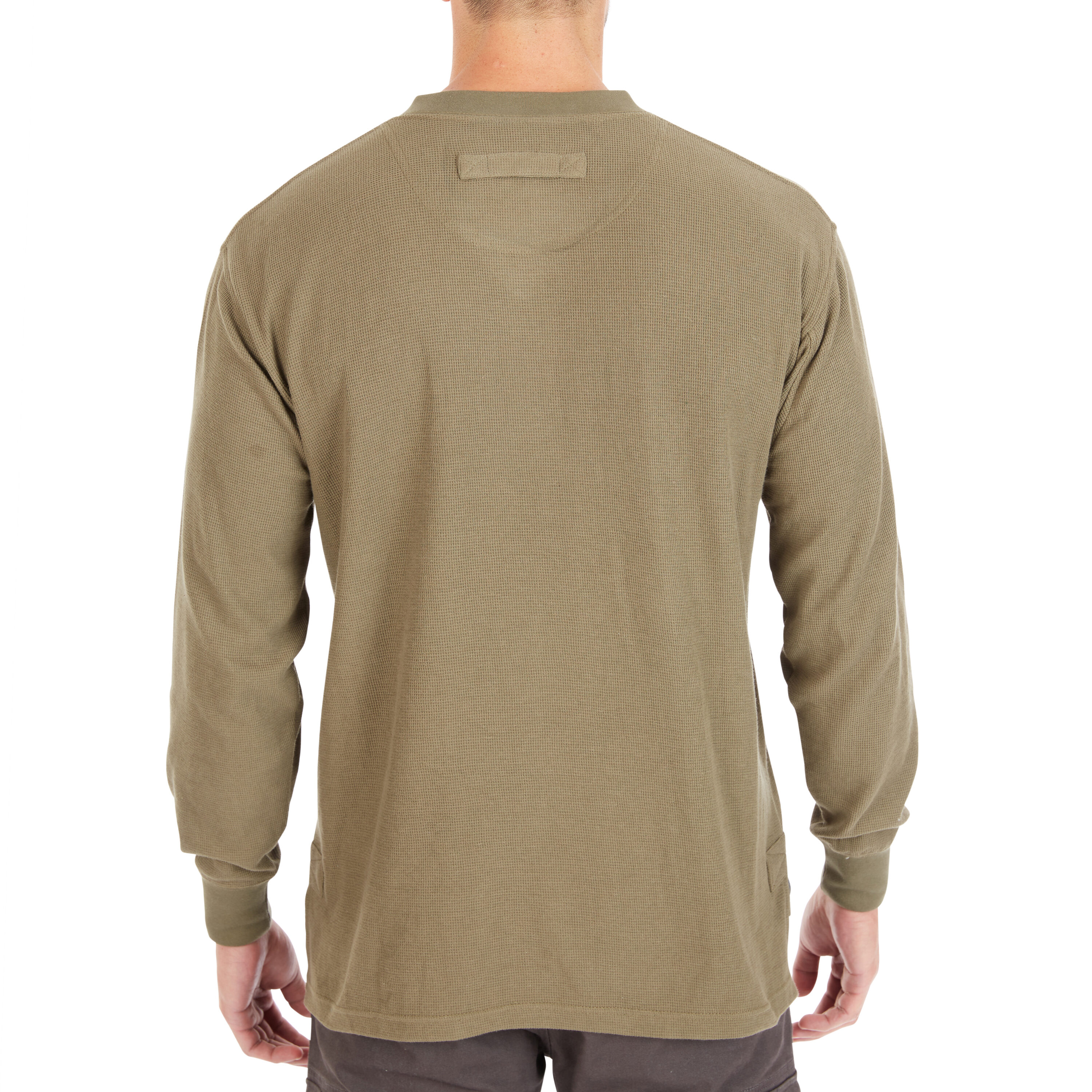Playera de manga larga verde de punto para hombre de Smith's Workwear (talla mediana)