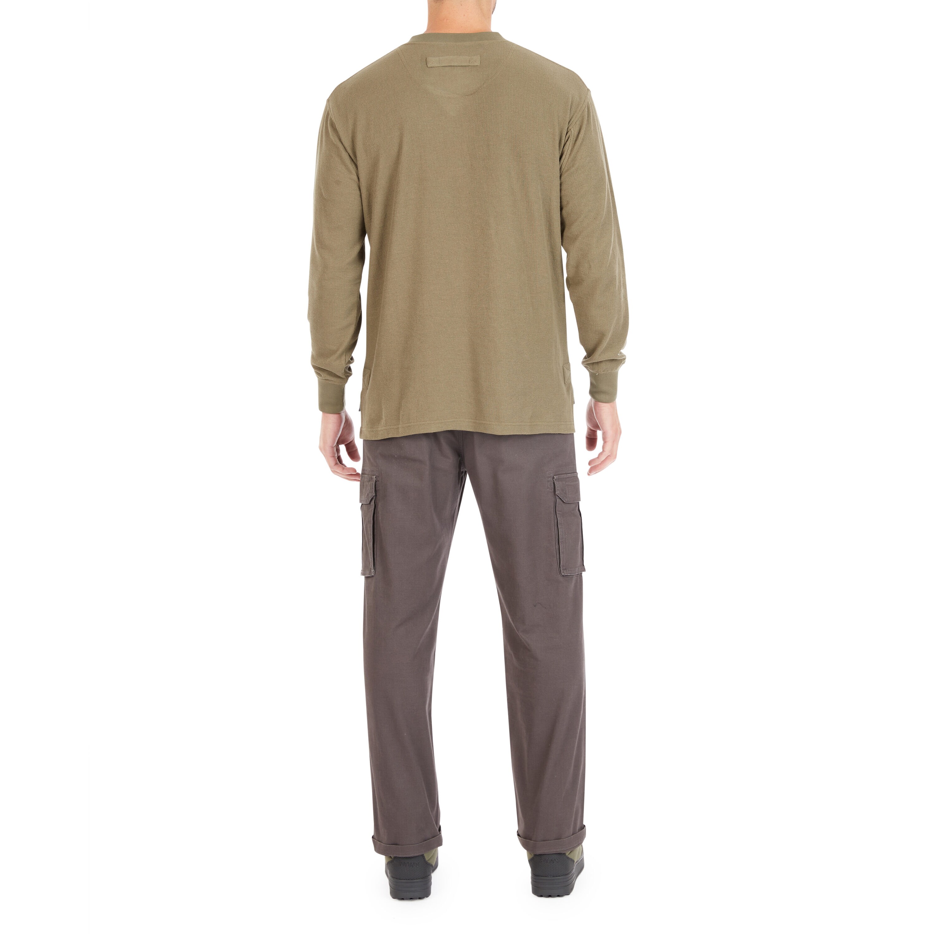 Playera de manga larga verde de punto para hombre de Smith's Workwear (talla mediana)