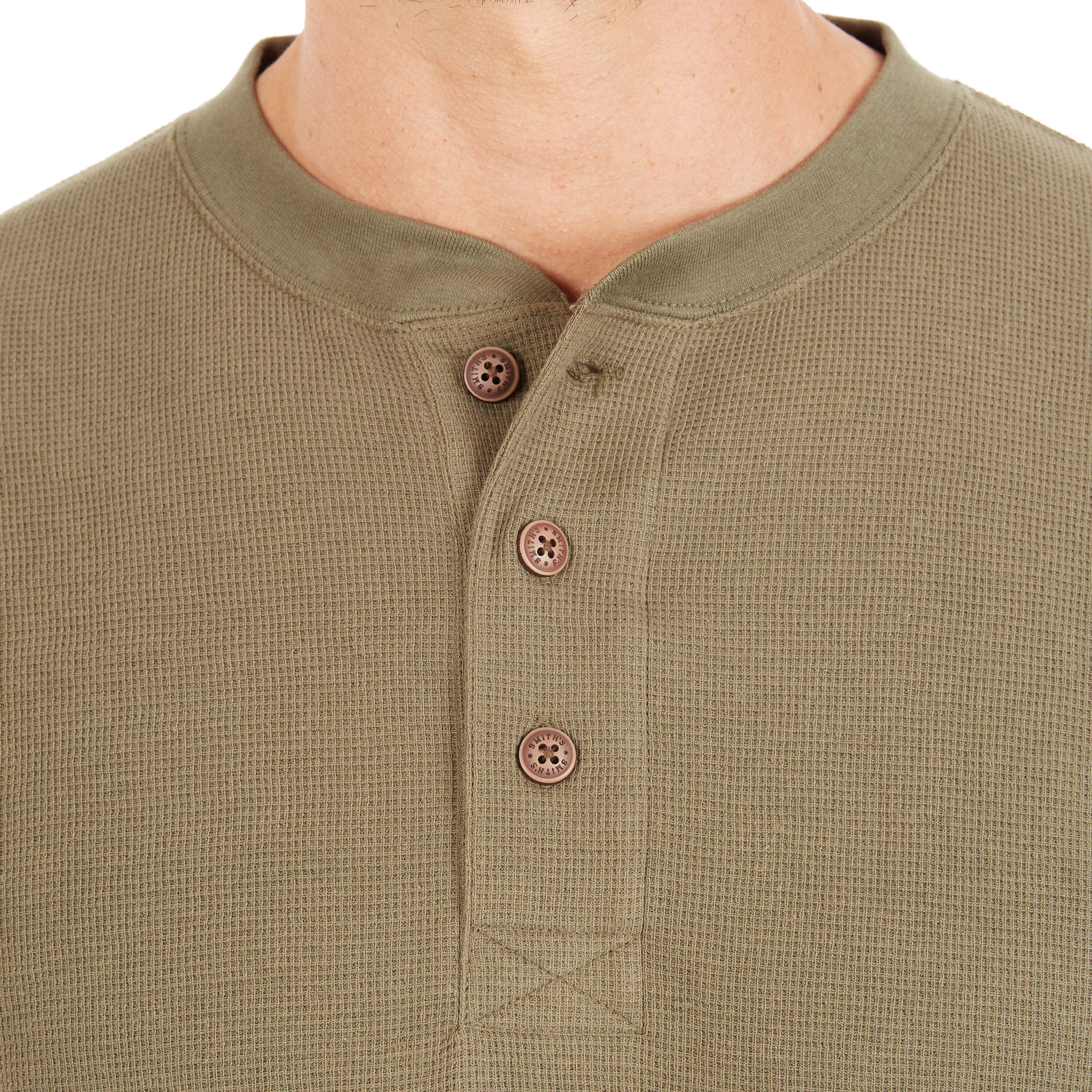 Playera de manga larga verde de punto para hombre de Smith's Workwear (talla mediana)
