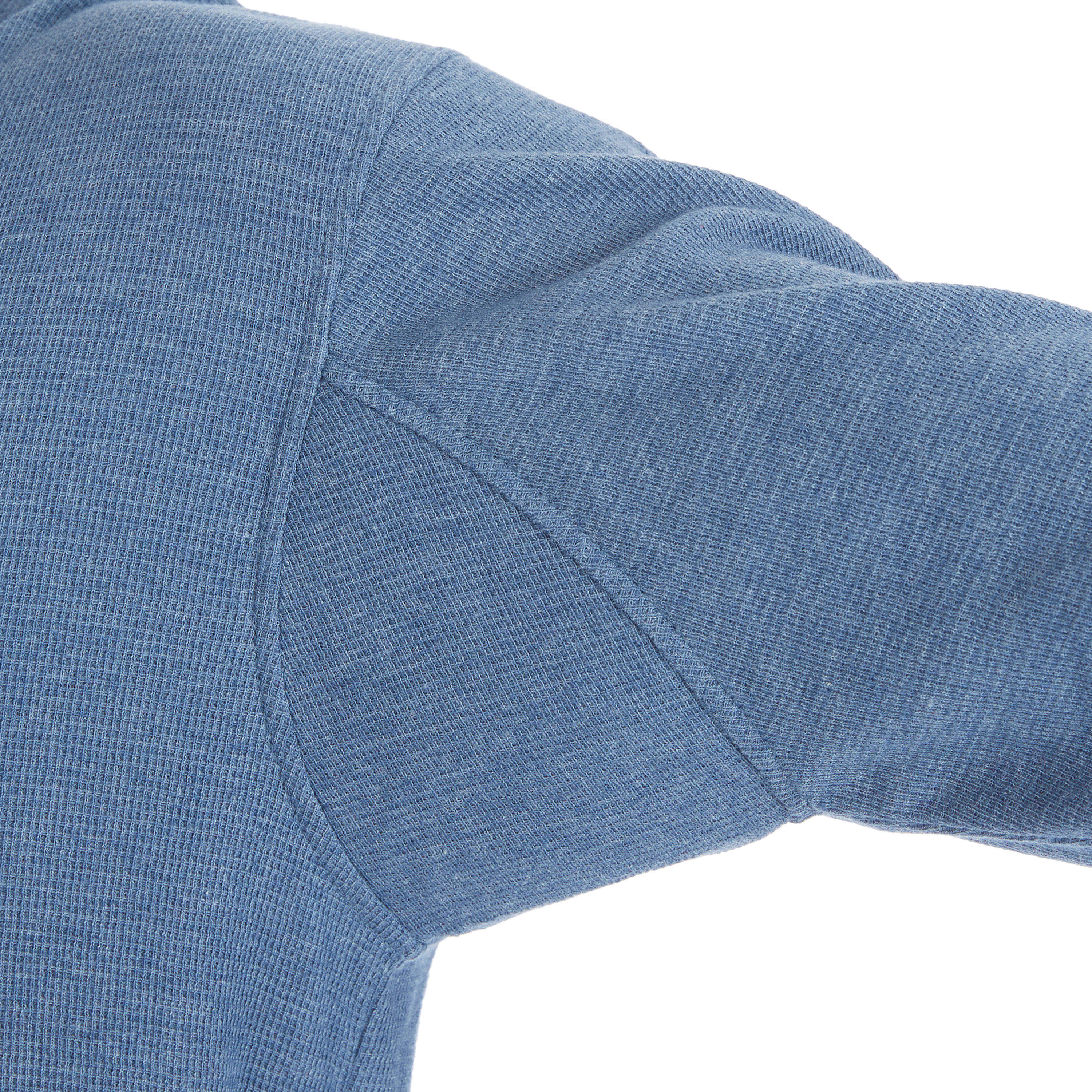 Playera de Manga Larga estilo Henley en Azul para Hombres de Smith's Workwear (Talla Mediana)
