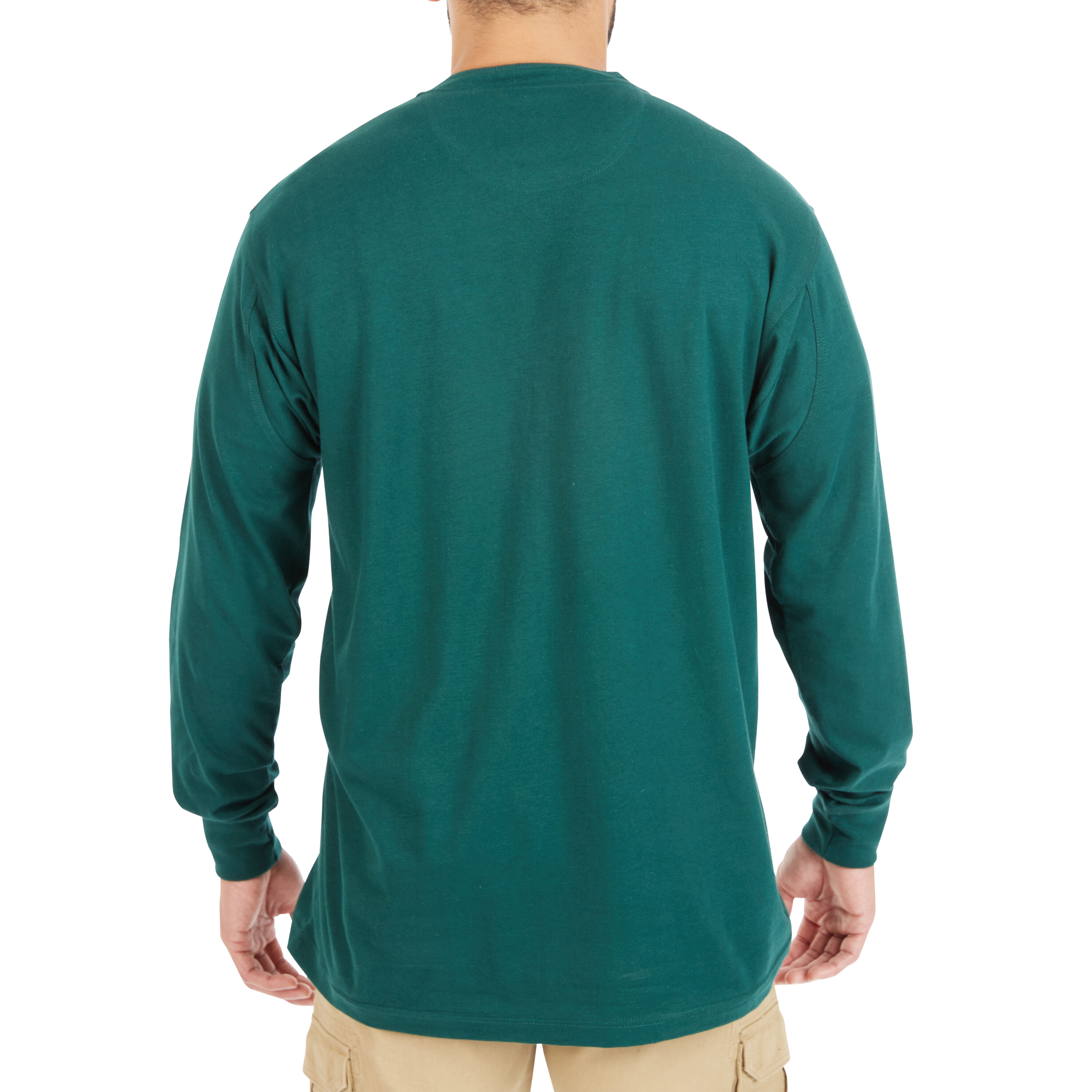 Playera de manga larga en punto verde para hombre de Smith's Workwear (XL)