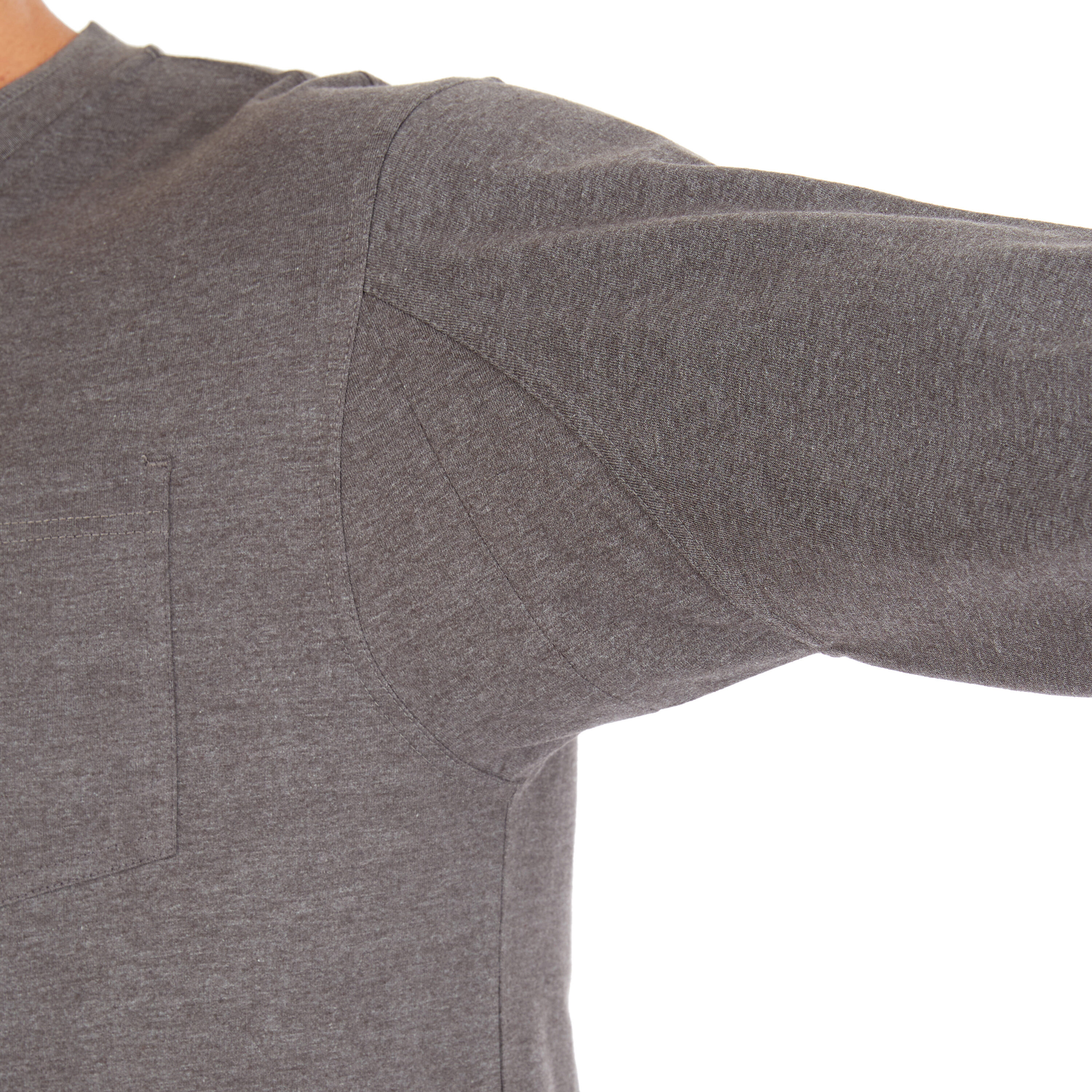 Playera Henley de manga larga de punto gris para hombre de Smith's Workwear (XL)