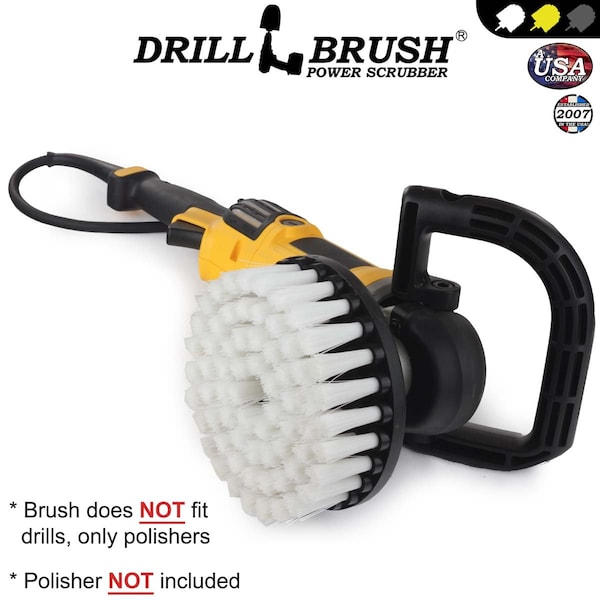 Cepillo de limpieza para alfombras Drillbrush para pulidora de velocidad variable - 7 pulgadas - 7IN-L-W-T-DB