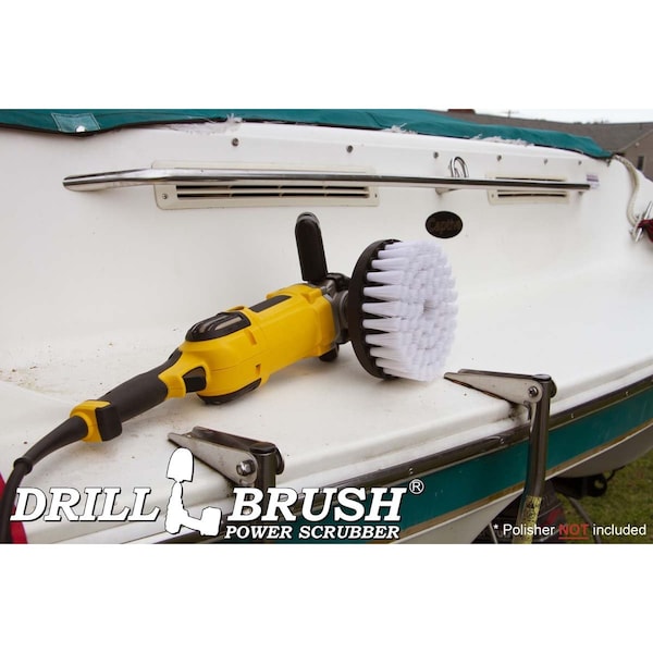 Cepillo de limpieza para alfombras Drillbrush para pulidora de velocidad variable - 7 pulgadas - 7IN-L-W-T-DB