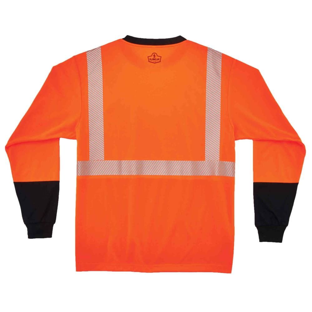 Playera de manga larga para hombre naranja dos tonos GloWear (2XL)