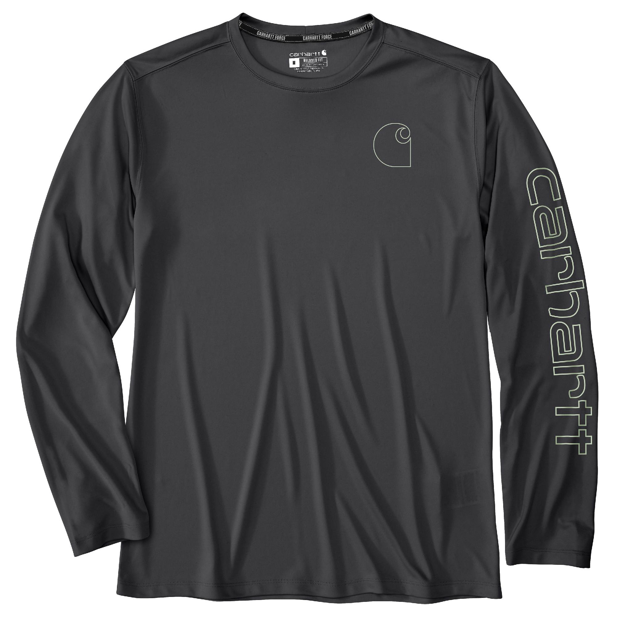 Playera de manga larga de jersey gris para hombre de Carhartt (Talla mediana)
