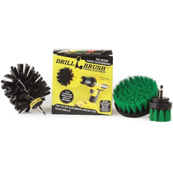 Cepillos de limpieza eléctricos giratorios Drillbrush para bañera, azulejos y ducha - S-G24KO-QC-DB