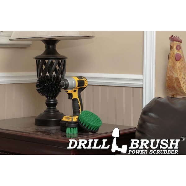 Cepillos de limpieza eléctricos giratorios Drillbrush para bañera, azulejos y ducha - S-G24KO-QC-DB