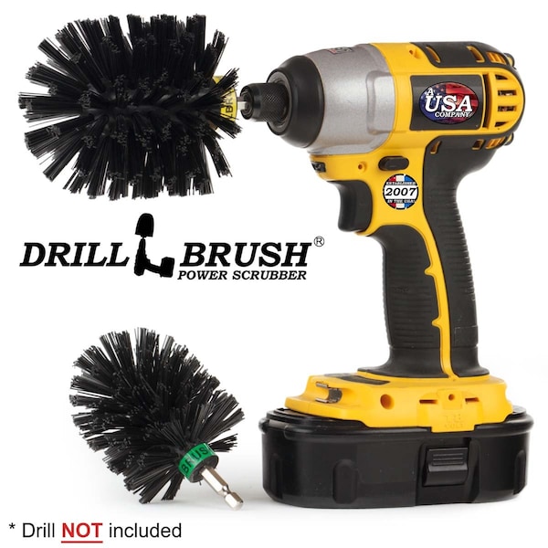 Cepillo para parrilla Drillbrush - Limpiador de parrilla - Accesorios para parrilla BBQ - Raspador de parrilla - K-S-MO-QC-DB