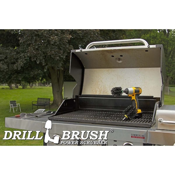 Cepillo para parrilla Drillbrush - Limpiador de parrilla - Accesorios para parrilla BBQ - Raspador de parrilla - K-S-MO-QC-DB