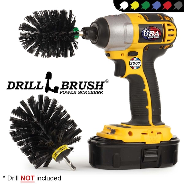 Cepillo para parrilla Drillbrush - Limpiador de parrilla - Accesorios para parrilla BBQ - Raspador de parrilla - K-S-MO-QC-DB