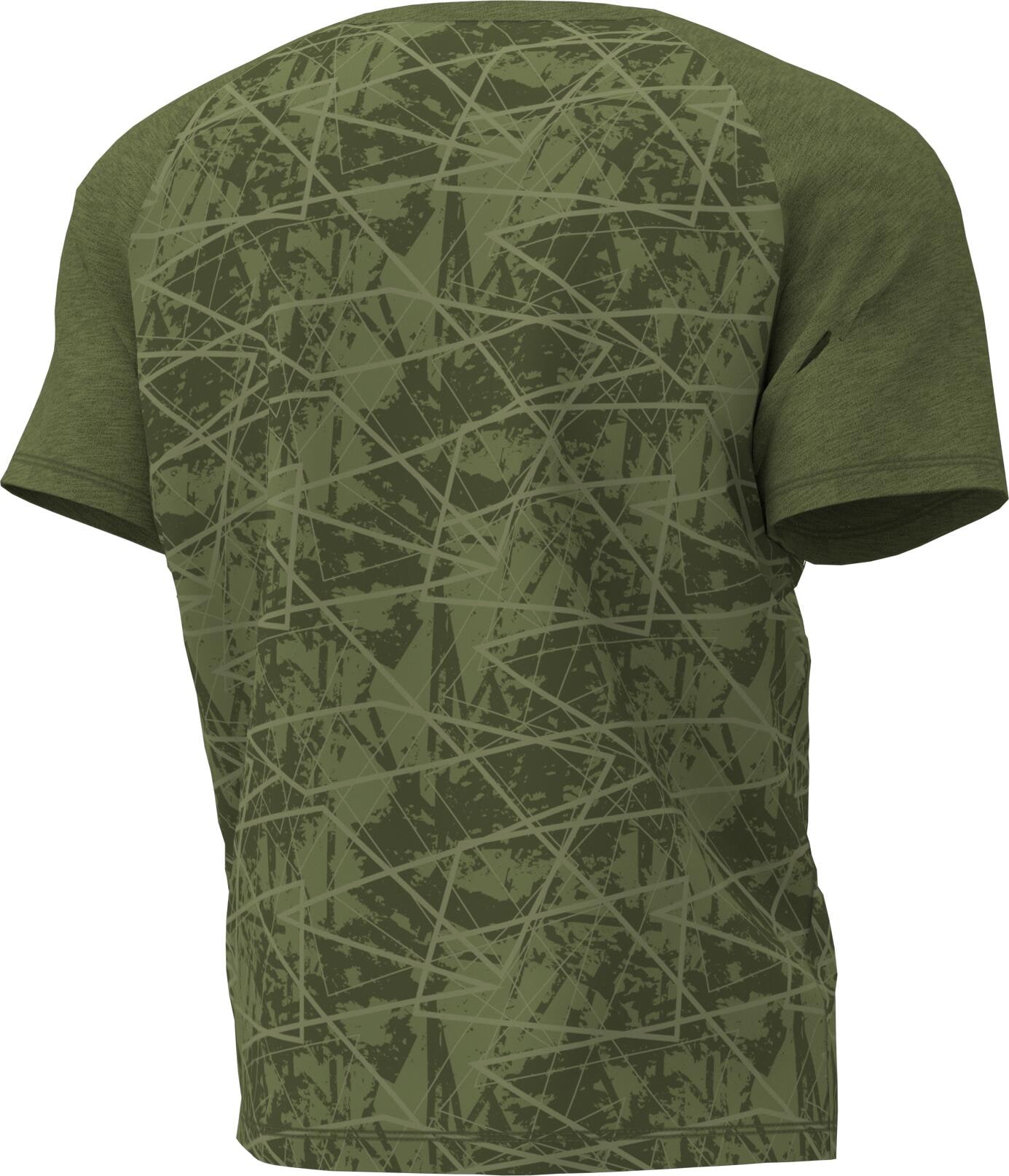 Playera gráfica de manga corta verde para hombre Husqvarna (Talla pequeña)