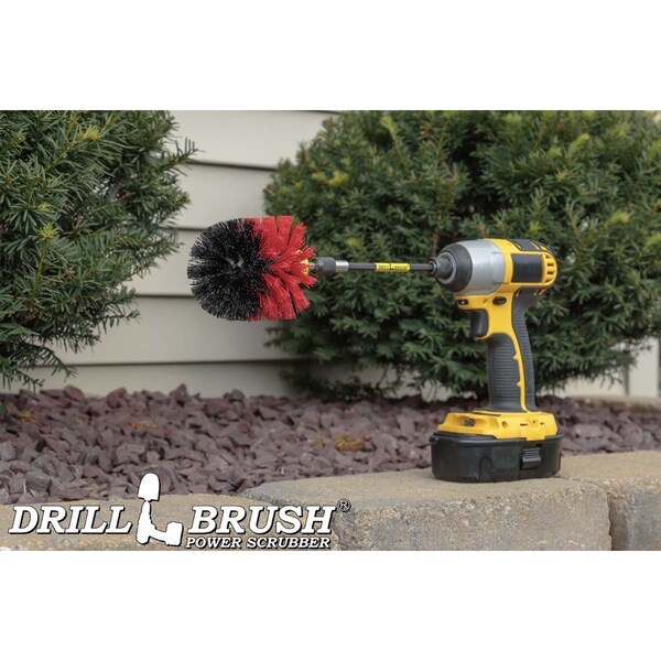 Cepillo para taladro Drillbrush Outdoor - Suministros de Limpieza - Cepillo para Taladro - Jardín - Patio - Removedor de Moho - O-R-5X-QC-DB