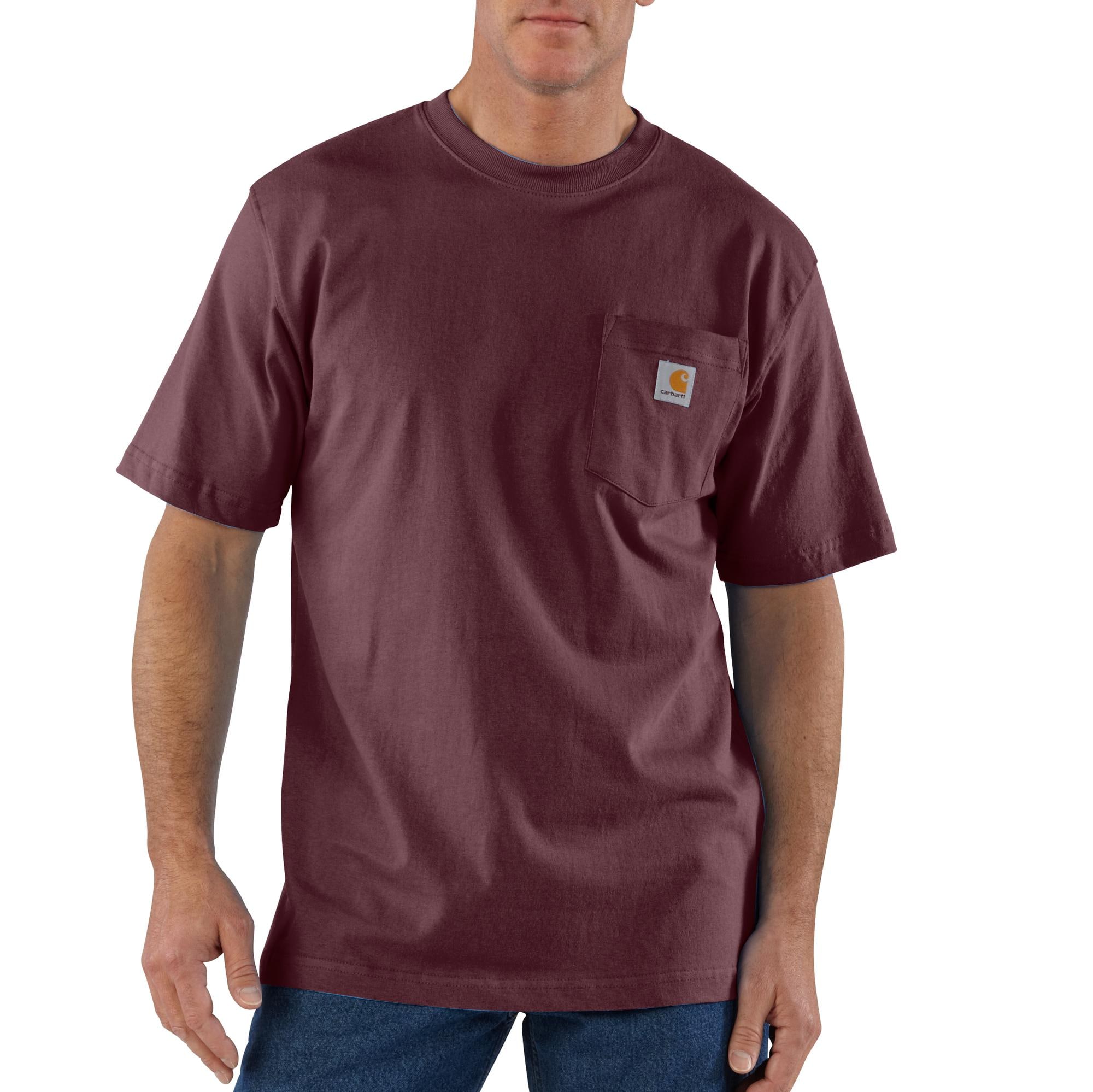 Playera sólida de manga corta en punto rojo para hombre de Carhartt (Grande)