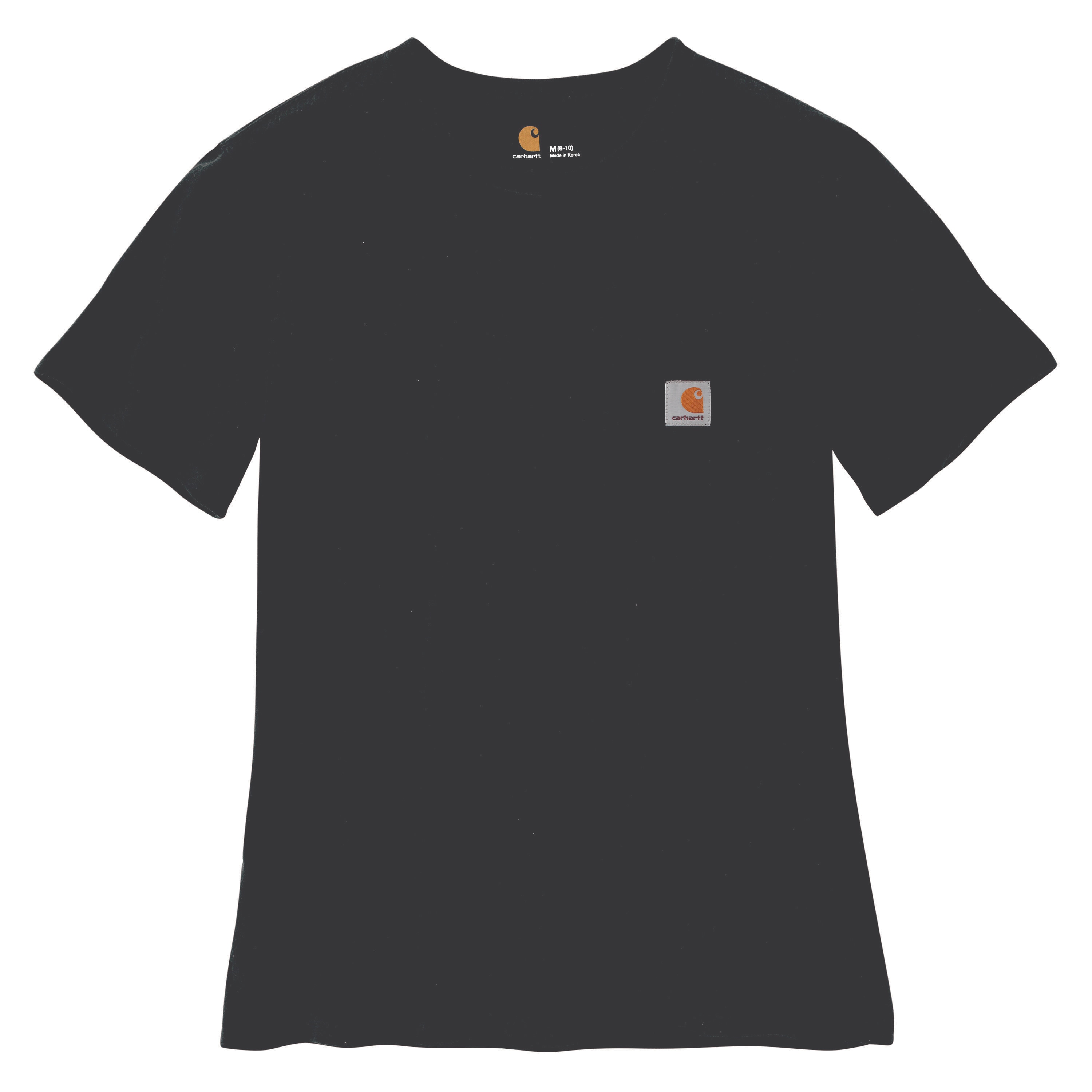 Playera de Manga Corta Negra de Jersey para Mujer de Carhartt (Grande) 103067-001LREG