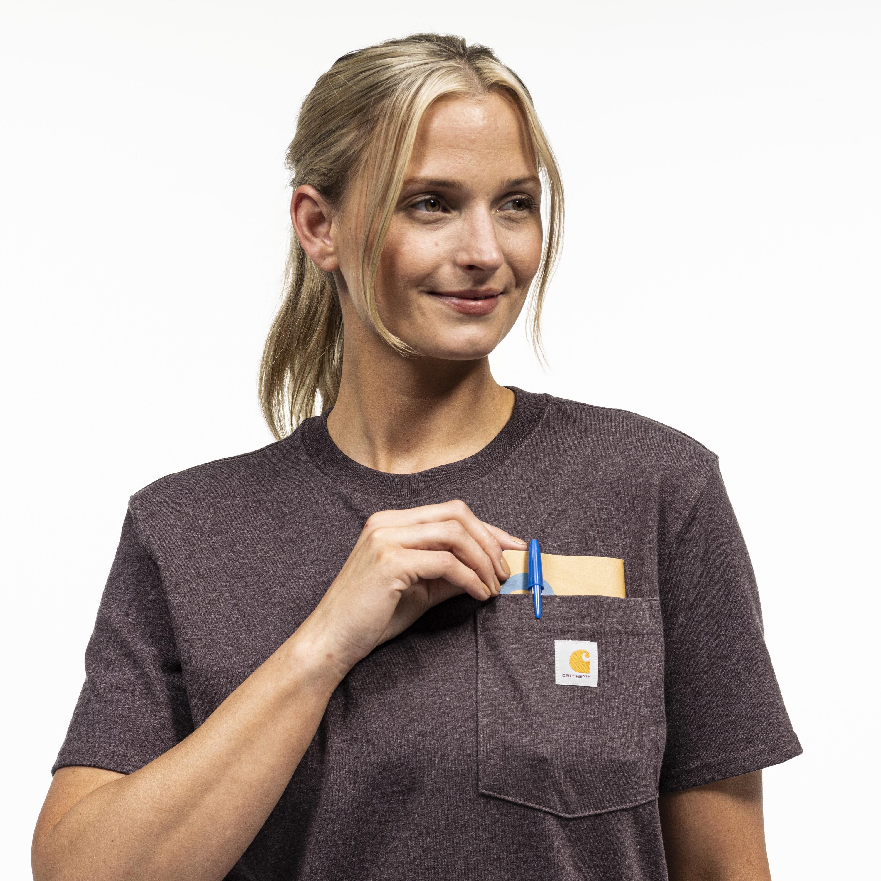 Playera de manga corta Morada de Jersey para Mujer de Carhartt (Grande) 103067-V27LREG