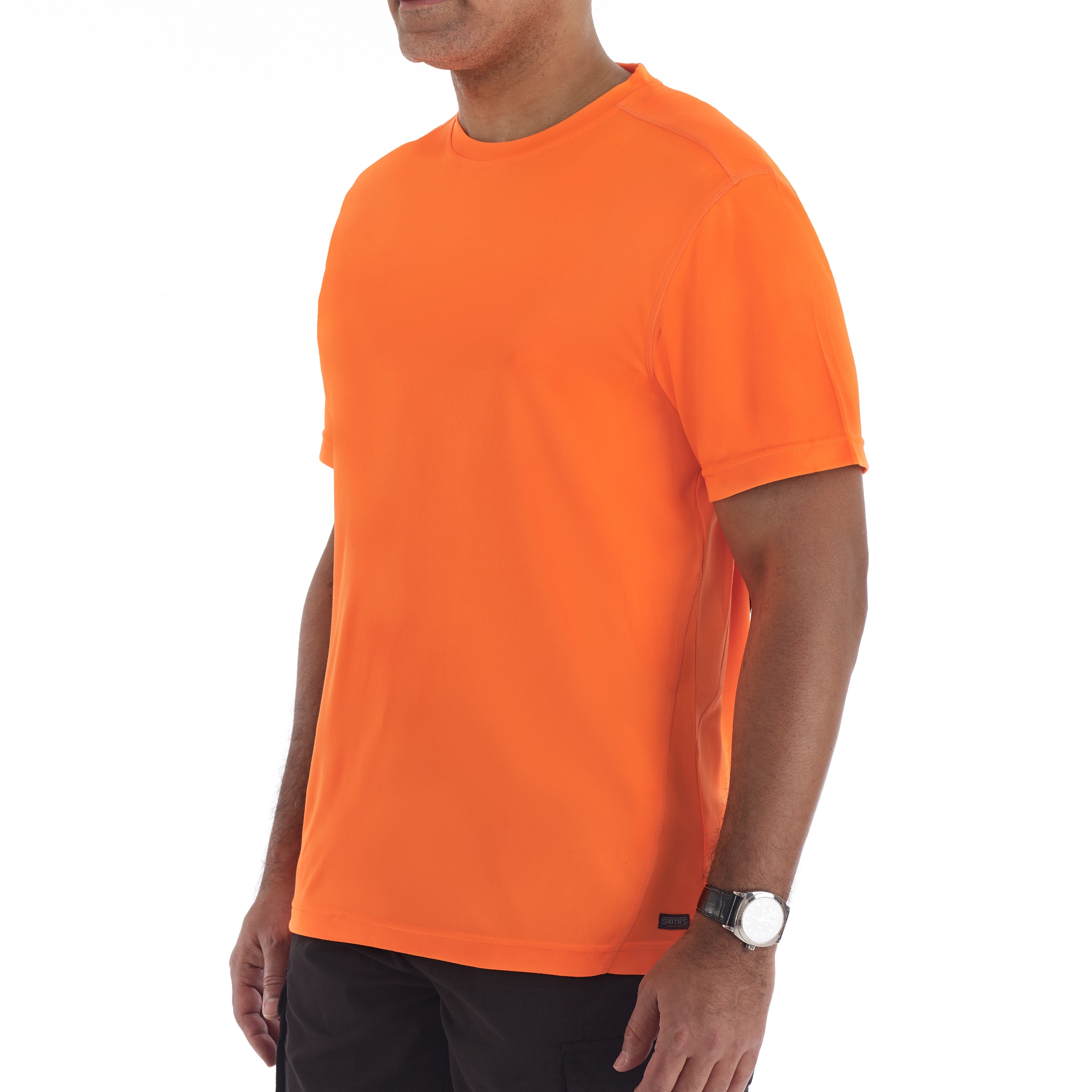 Playera lisa de manga corta color naranja para hombre de Smith's Workwear (talla grande)