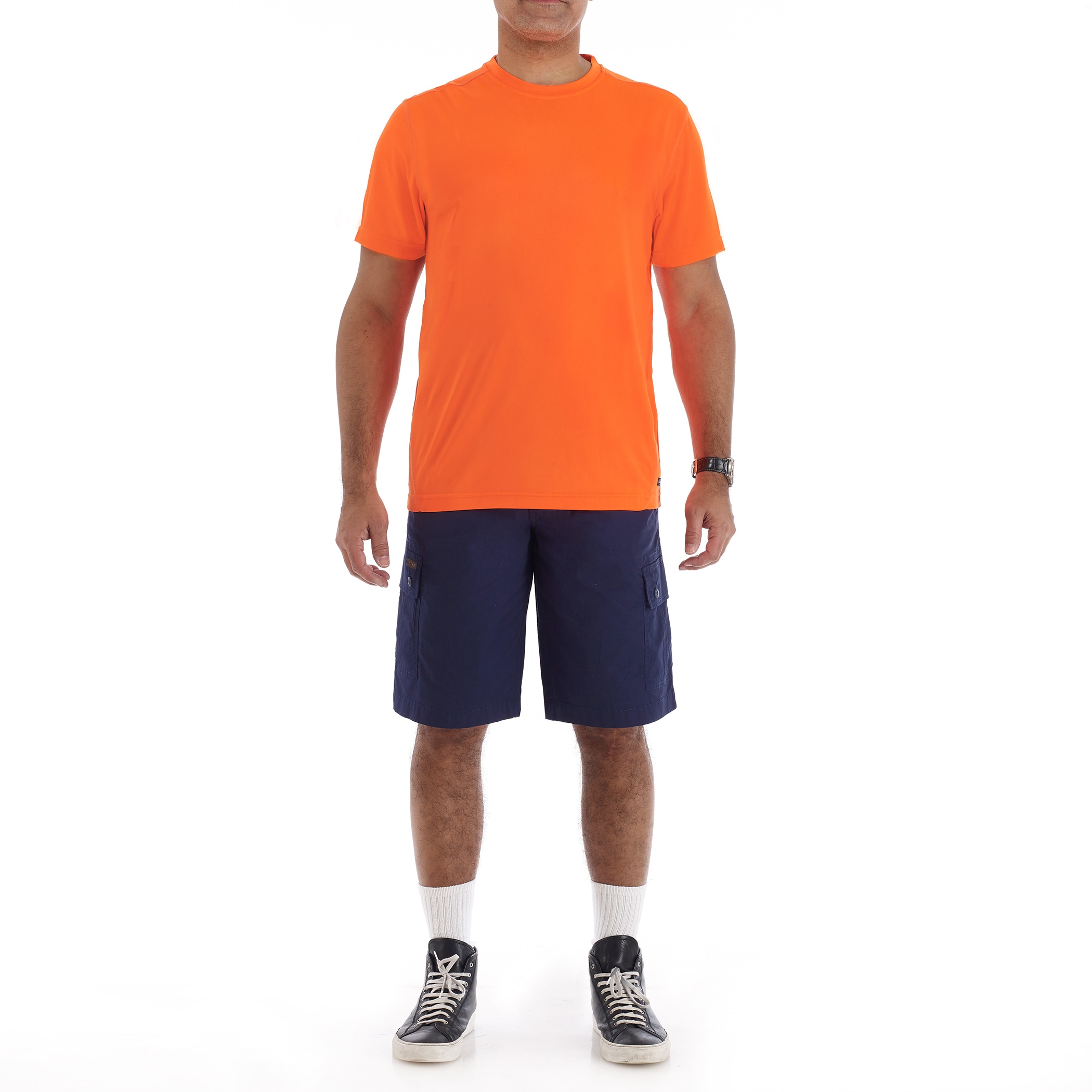 Playera lisa de manga corta color naranja para hombre de Smith's Workwear (talla grande)