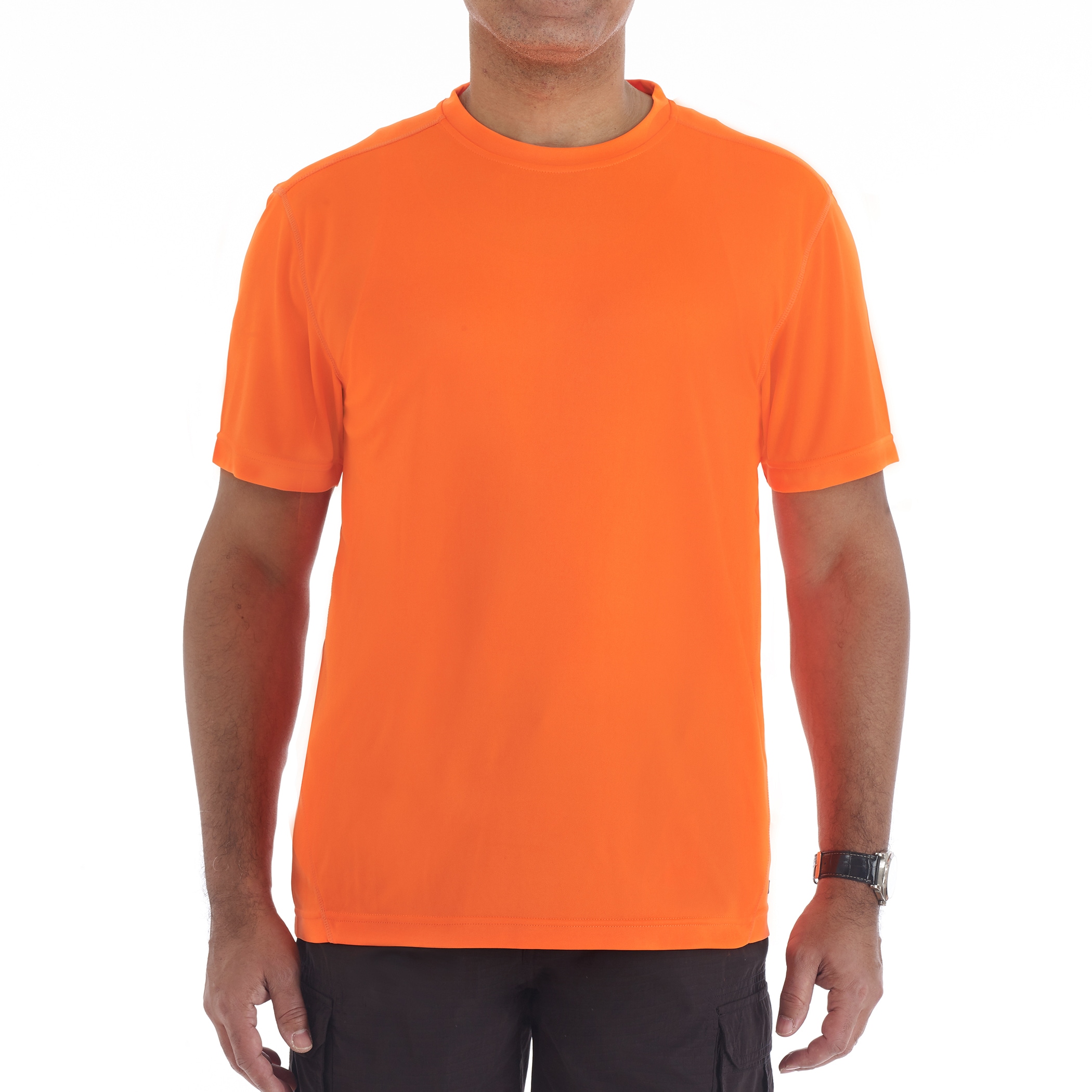 Playera lisa de manga corta color naranja para hombre de Smith's Workwear (talla grande)