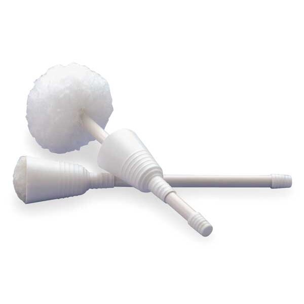 Cepillo para el Inodoro Tough Guy de 3-1/4 pulgadas de diámetro, mango de 13 pulgadas de largo, cerdas de 2 pulgadas de largo, color blanco, de plástico, 14 pulgadas de largo en total - 280305