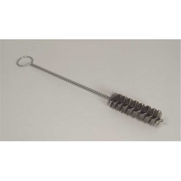 Cepillo para tubos y cañerías Schaefer Brush, mango de 8 1/4 pulgadas de largo, cerdas de 2 1/2 pulgadas de largo, color plata, alambre, 9 pulgadas de largo en total - 01008GS
