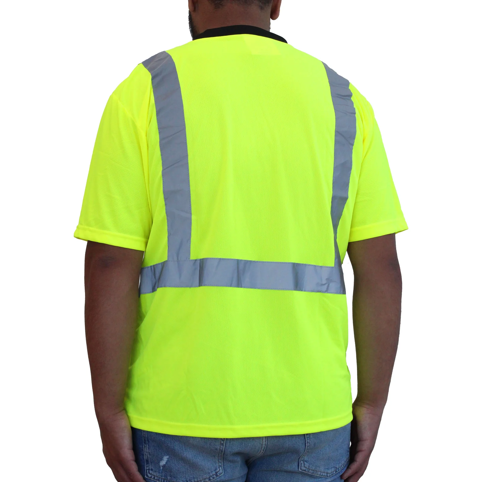 Playera de malla verde de manga corta unisex para adultos Glow Shield (talla chica) HW102FG (S)