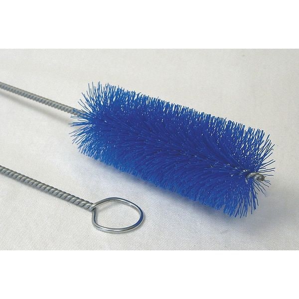 Cepillo de tubo Tough Guy, mango de 31 pulgadas de largo, cepillo de 5 pulgadas de largo, azul, polipropileno, 36 pulgadas de largo en total - 2VHK6