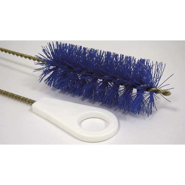 Cepillo de tubo Tough Guy, mango de 31 pulgadas de largo, cepillo de 5 pulgadas de largo, azul, polipropileno, 36 pulgadas de largo en total - 2VHK6