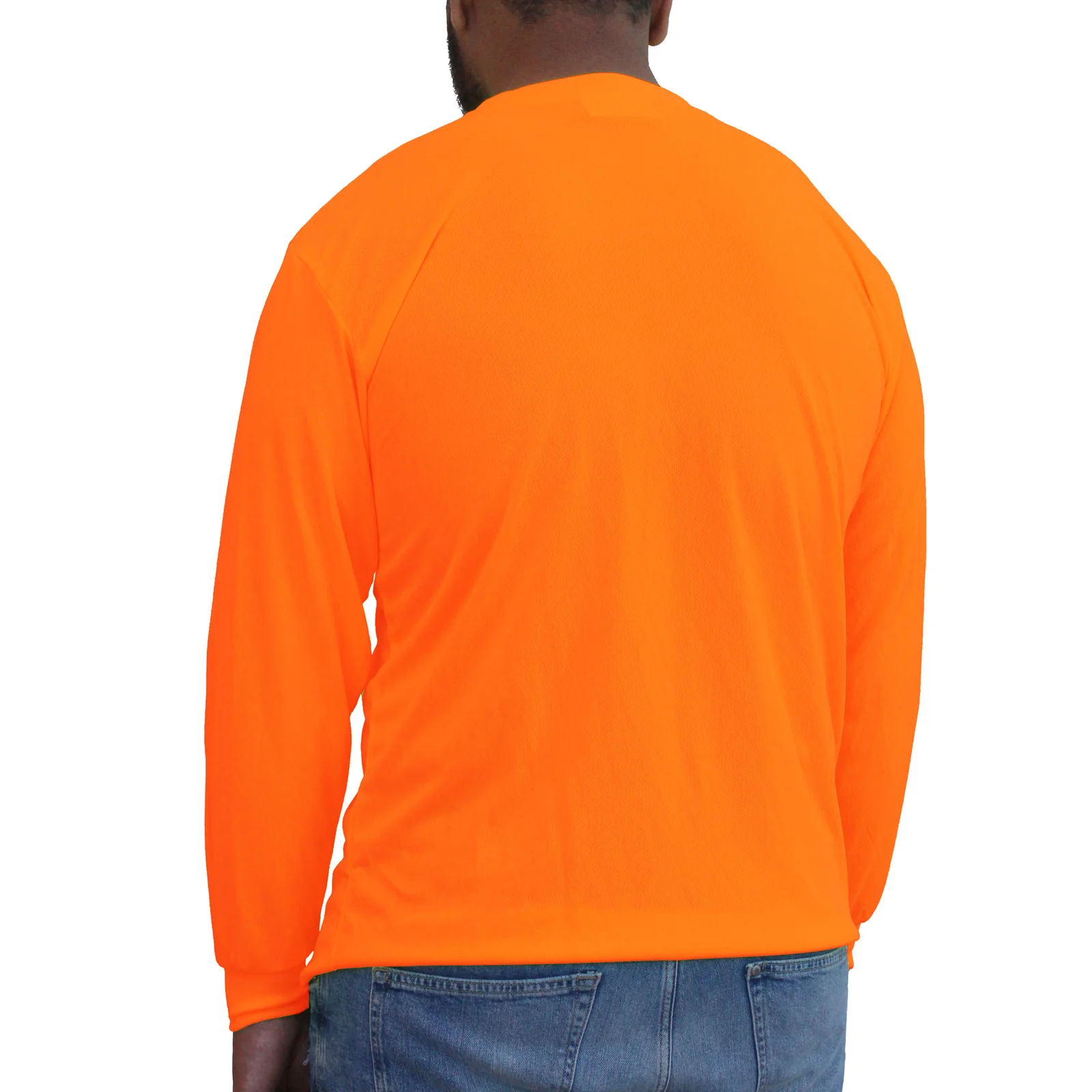 Sudadera Naranja de Malla de Manga Larga Unisex para Adultos con Protector de Brillo (Grande) HW200FO (L)