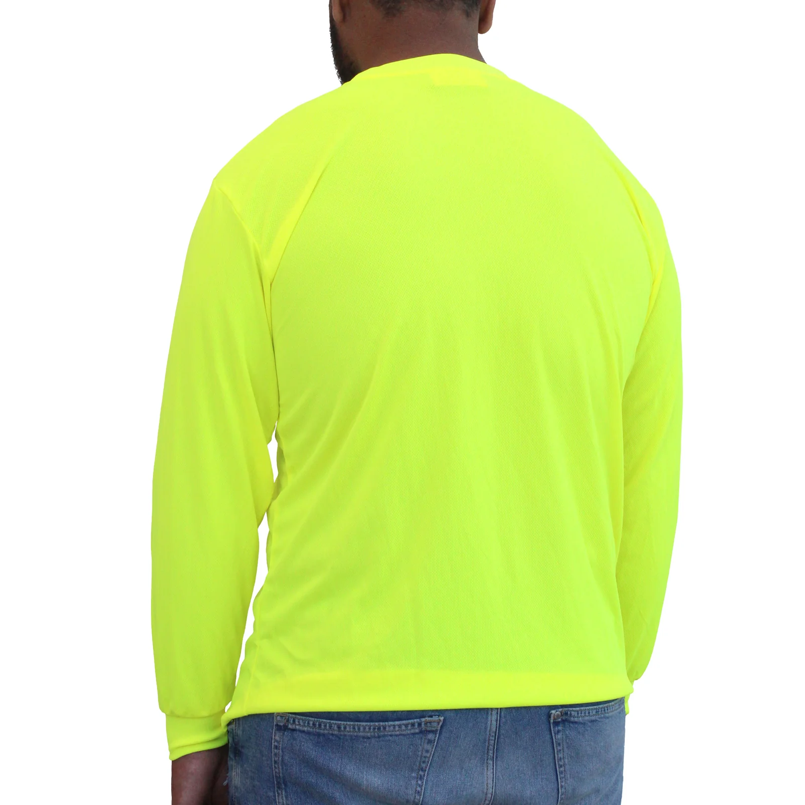 Sudadera Verde de Malla de Manga Larga Unisex para Adulto Glow Shield (Grande) HW200FG