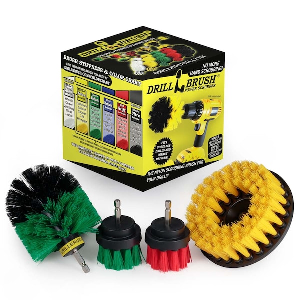 Set de Cepillos para Taladro para Limpiar la Ducha Drillbrush - Set de Cepillos de Fregado de Potencia - 5YH-2RGOGQC