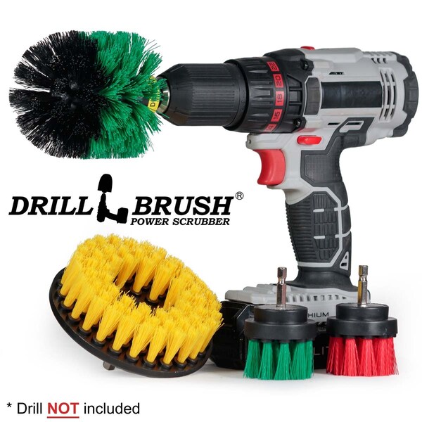 Set de Cepillos para Taladro para Limpiar la Ducha Drillbrush - Set de Cepillos de Fregado de Potencia - 5YH-2RGOGQC