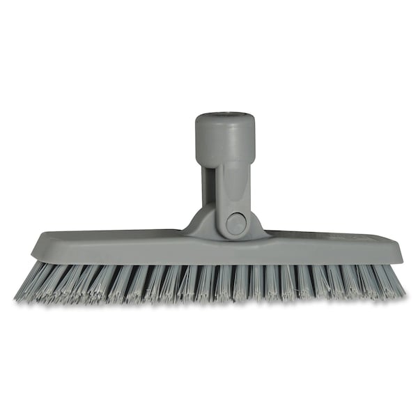 Cabezal de cepillo giratorio Unger 1 3/8 in W para esquinas, rígido, mango de 56 in L, cepillo de 8 5/8 in L, en color gris, No aplicable - CB20G