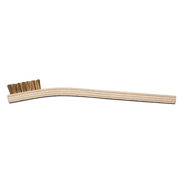 Cepillo de utilidad Techspray de 1/4 de pulgada, rígido, mango de 7 3/4 de pulgada, cerdas de 1 3/8 de pulgada, latón, madera, 7 3/4 pulgadas en total - 2025-1