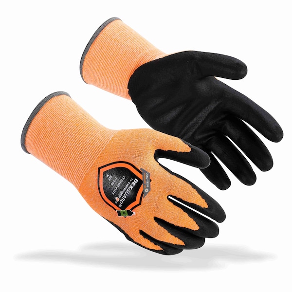 Guante recubierto de seguridad Defender, naranja/negro, 2XL - DXG-E12-05XXL