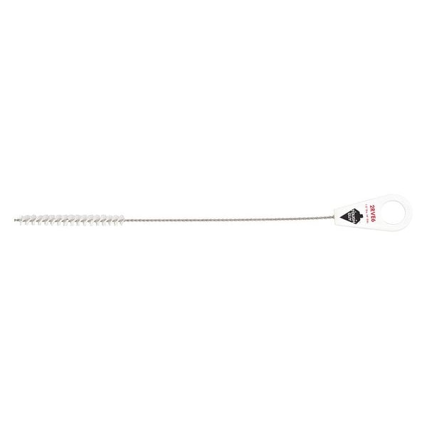 Cepillo para tubo Tough Guy, mango de 13 pulgadas de largo, cepillo de 5 pulgadas de largo, blanco, polipropileno, 18 pulgadas de largo en total - 2RVE6