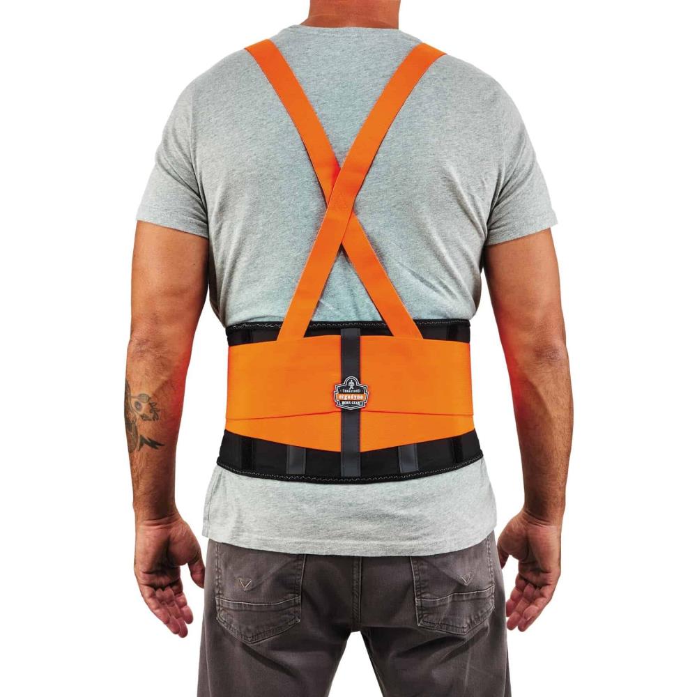 Faja de espalda de licra naranja unisex para adultos Ergodyne - X-pequeño 11881