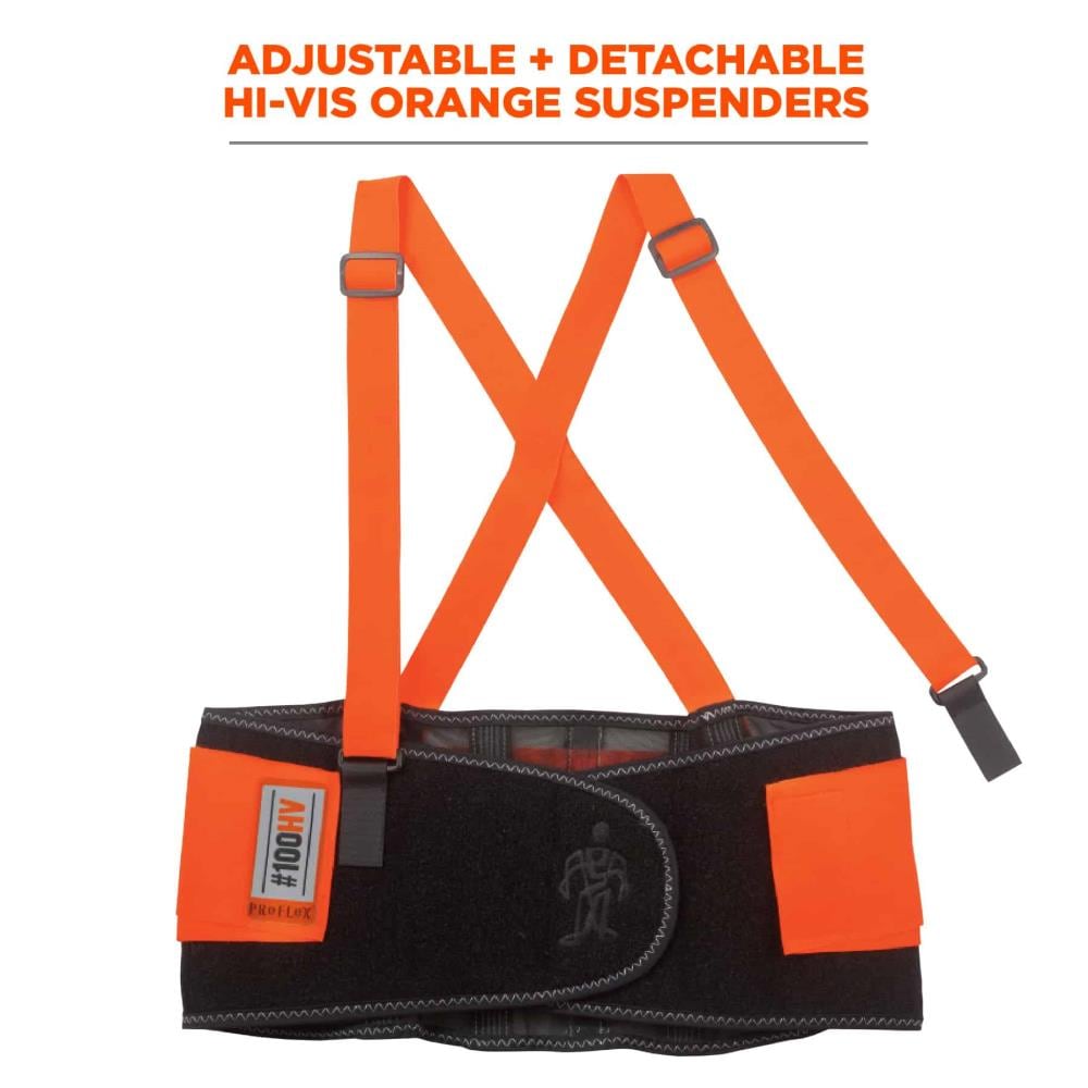 Faja de espalda de licra naranja unisex para adultos Ergodyne - X-pequeño 11881