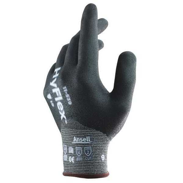 Guantes recubiertos resistentes al corte Ansell, Nivel de corte A2, calibre 18, Gris, 7 - 11-539
