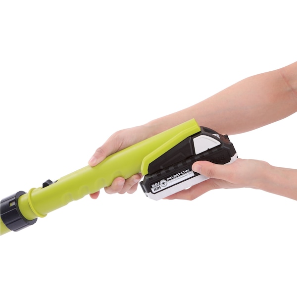 Cepillo giratorio inalámbrico Sun Joe 24V iON+ 1.3Ah de mano con 360 grados de giro - 24V-PWSCRB-LTW