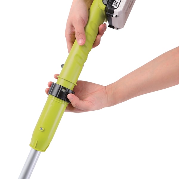 Cepillo giratorio inalámbrico Sun Joe 24V iON+ 1.3Ah de mano con 360 grados de giro - 24V-PWSCRB-LTW