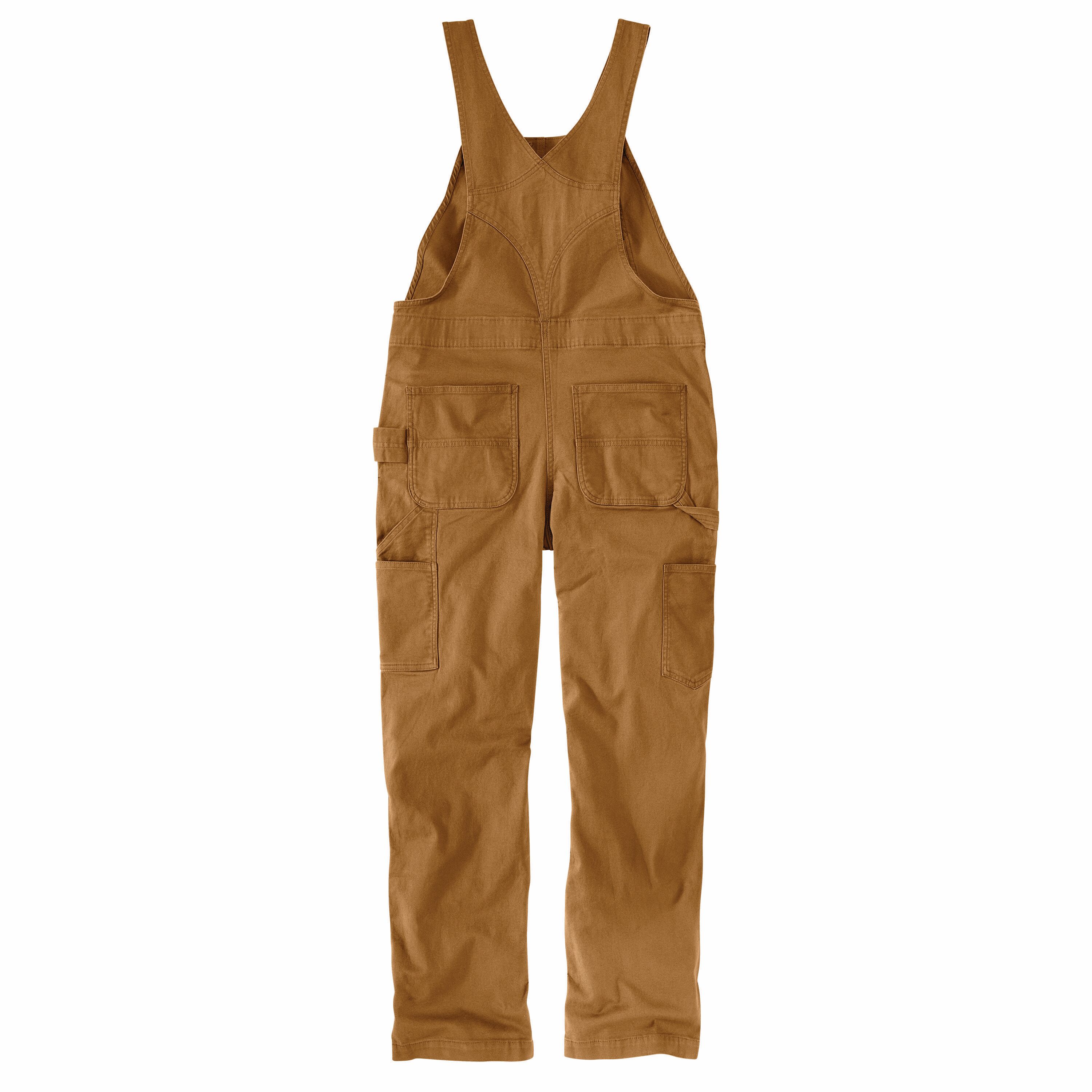 Overol de lienzo sin mangas en color marrón de Carhartt para mujer (talla pequeña)