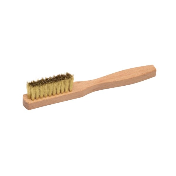 Cepillo de alambre manual Weiler, con cerdas de latón engarzado, bloqué de madera, 3 x 10 hileras - 44619
