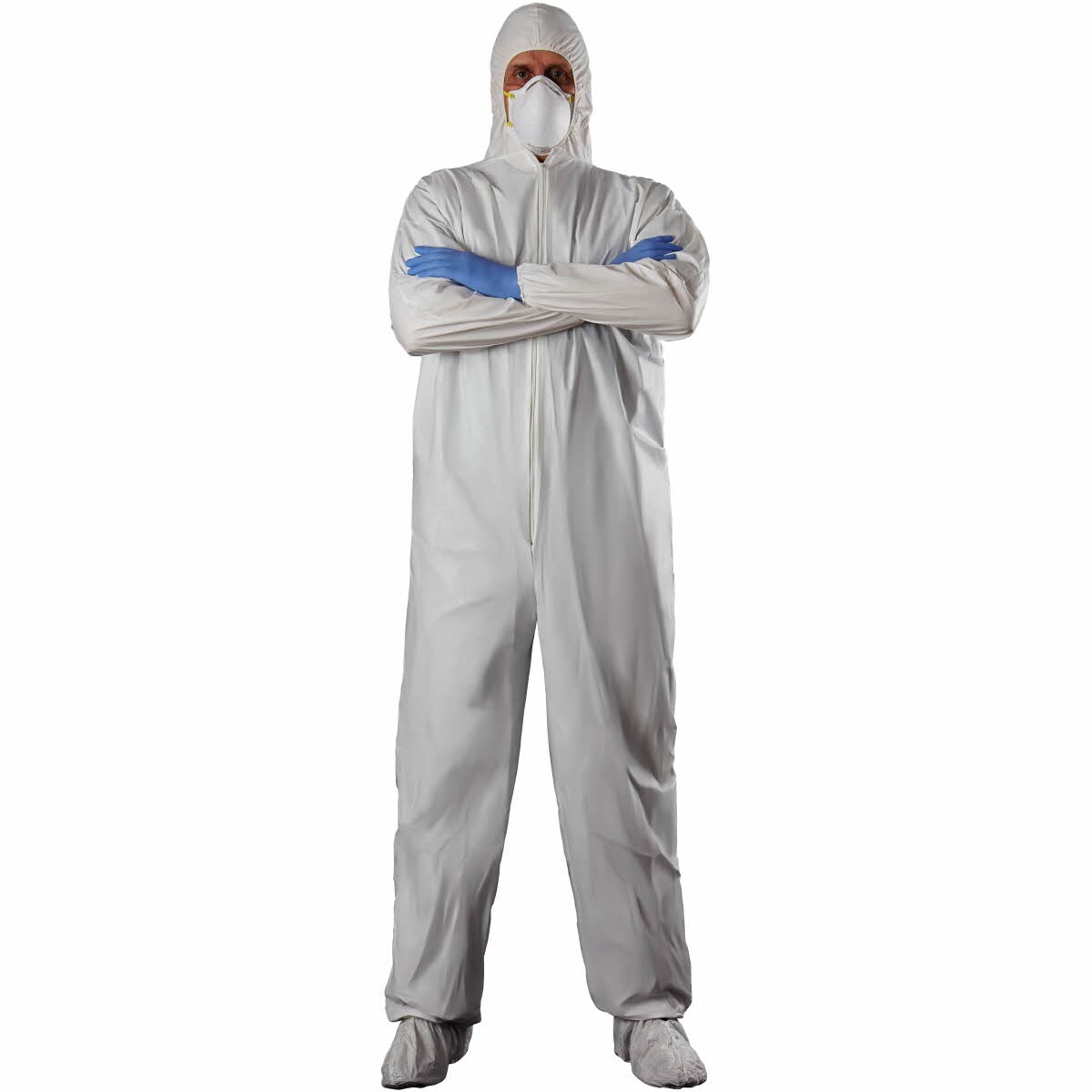 Overol de manga larga blanco unisex para adulto de Acero Veneno (talla extra grande)