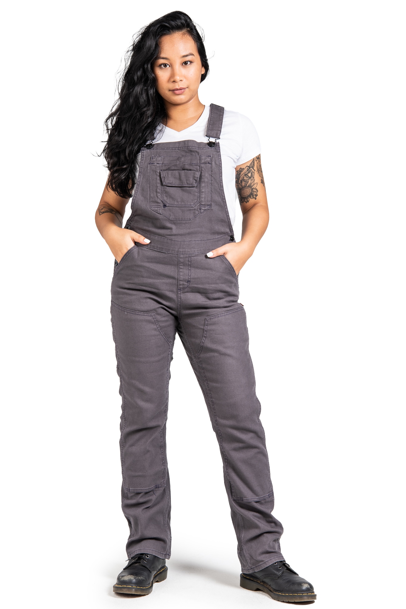 Overol de Lona Gris Oscuro para Mujer de Dovetail Workwear