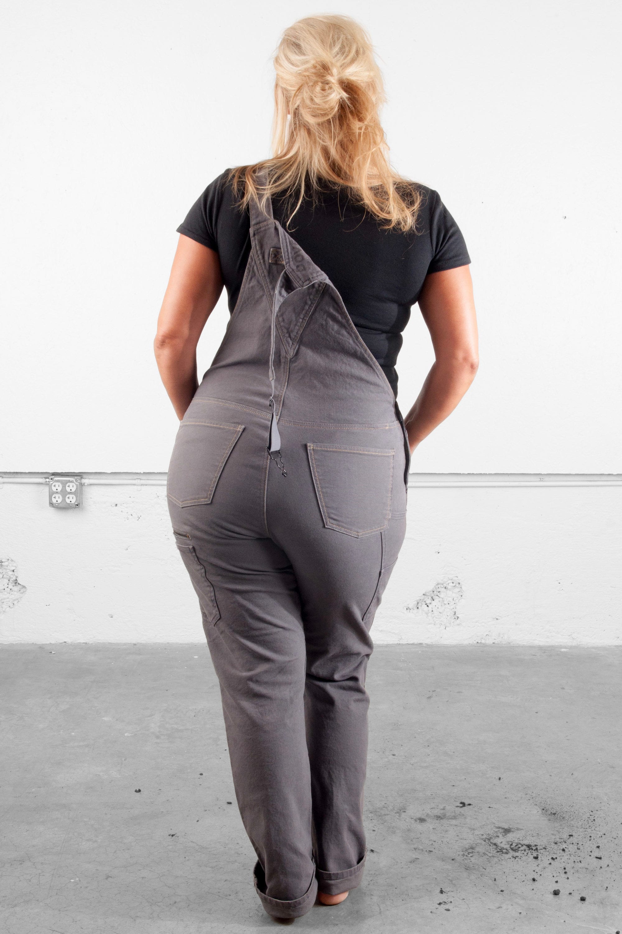 Overol de Lona Gris Oscuro para Mujer de Dovetail Workwear