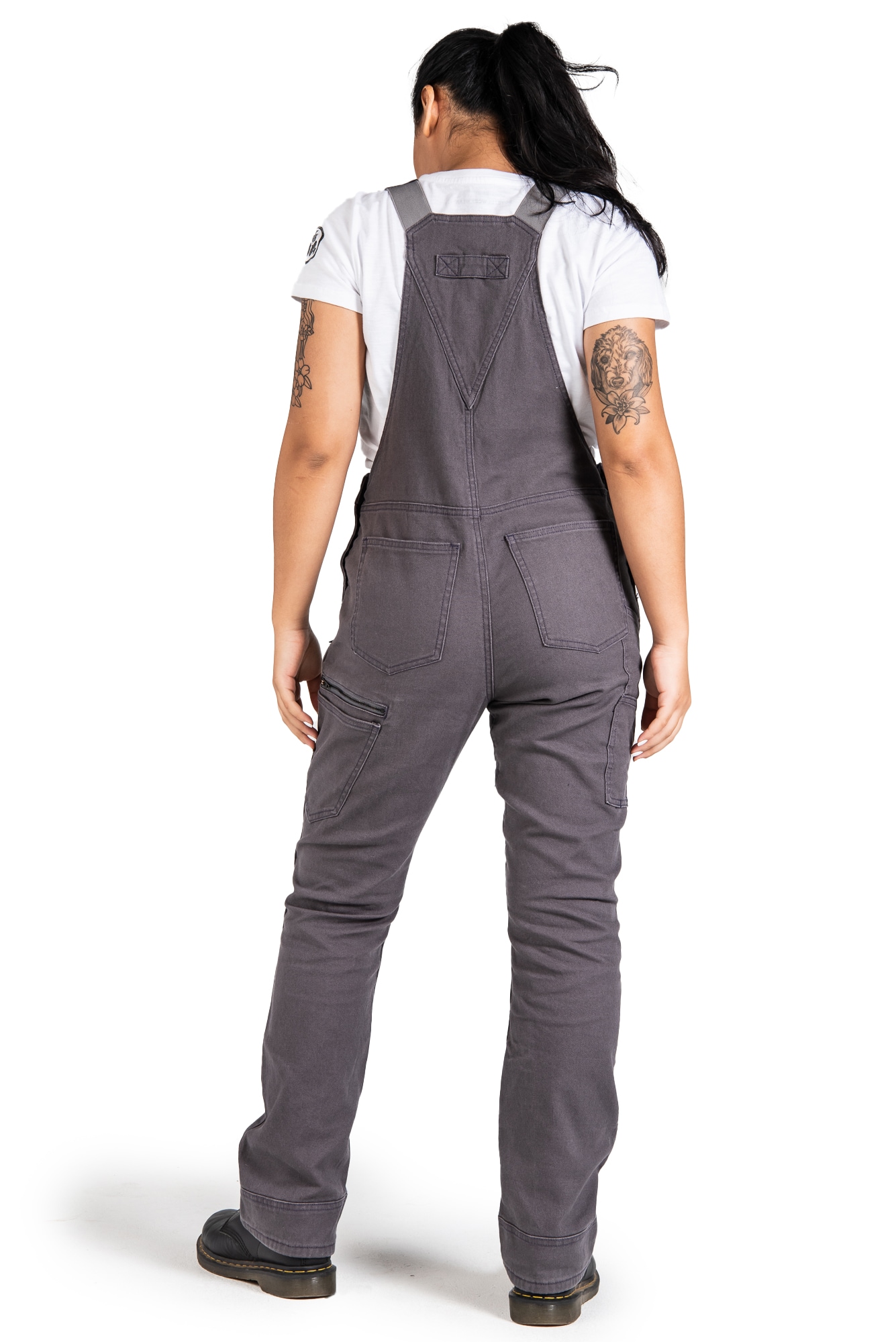 Overol de Lienzo Gris Oscuro para Mujer de Dovetail Workwear