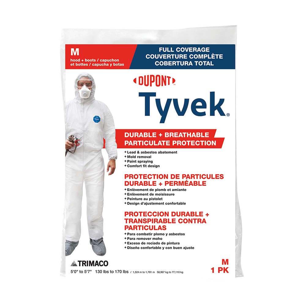 Enterizo de manga larga blanco unisex para adulto de Trimaco (talla mediana) 143231-6LWS