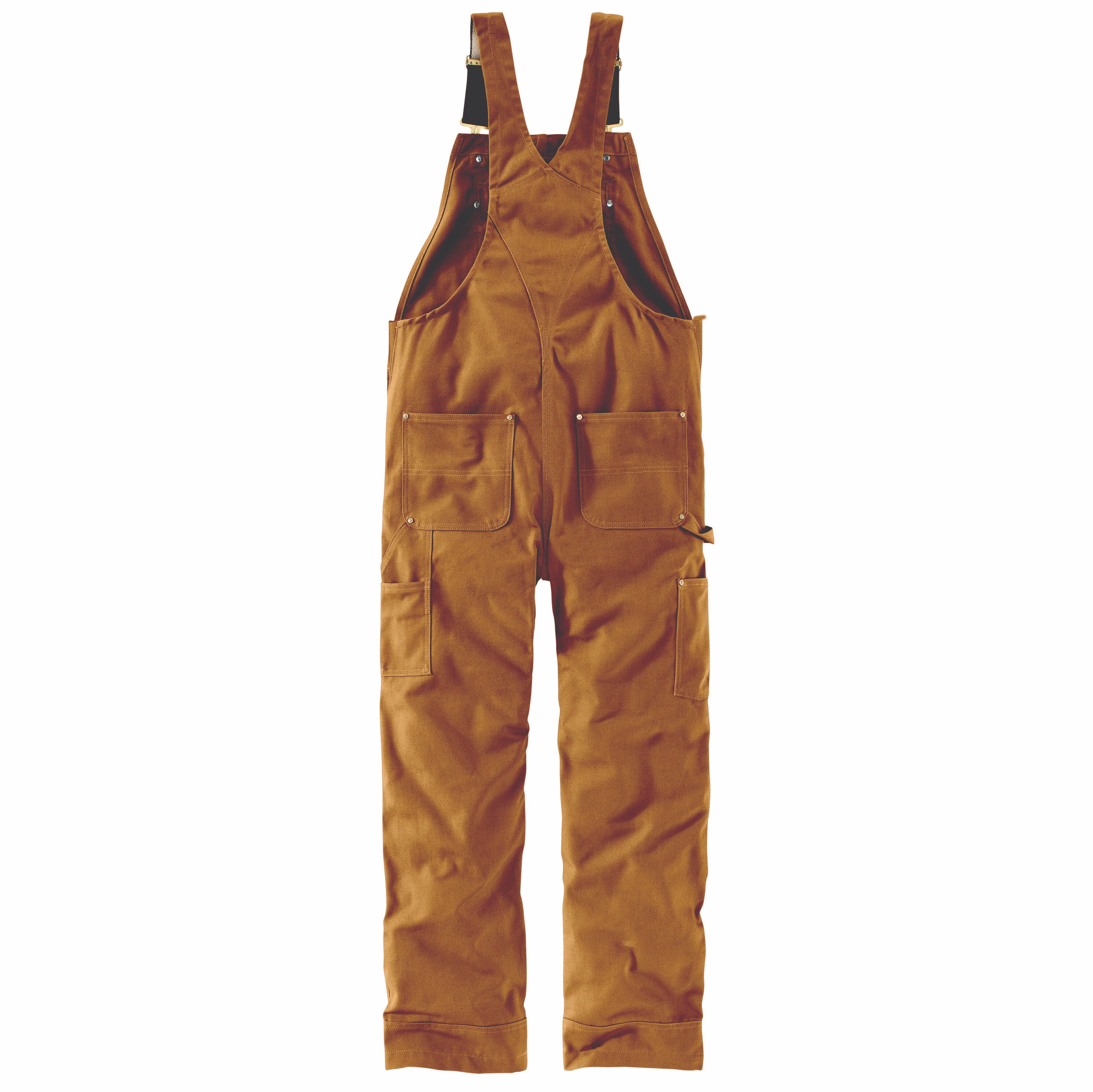 Mameluco sin mangas de lona color café Carhartt para hombre (Mediano largo) 102776-211W34L34